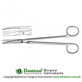 Cooley Vascular Scissor Curved Stainless Steel, 19 cm - 7 1/2"